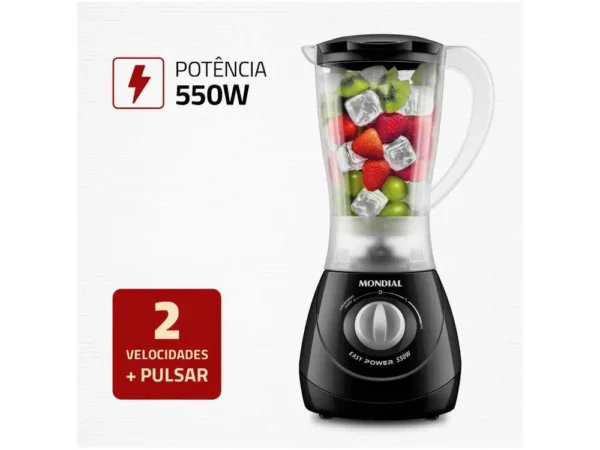 Liquidificador Mondial Easy Power Preto L-550 - Image 3