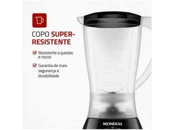 Liquidificador Mondial Easy Power Preto L-550 - Image 4